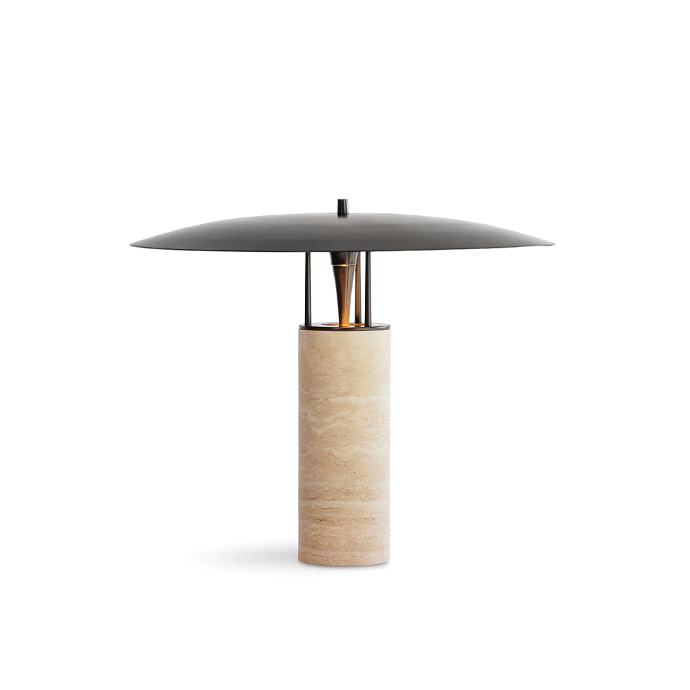 Minimalist Yellow Travertine Table Lamp