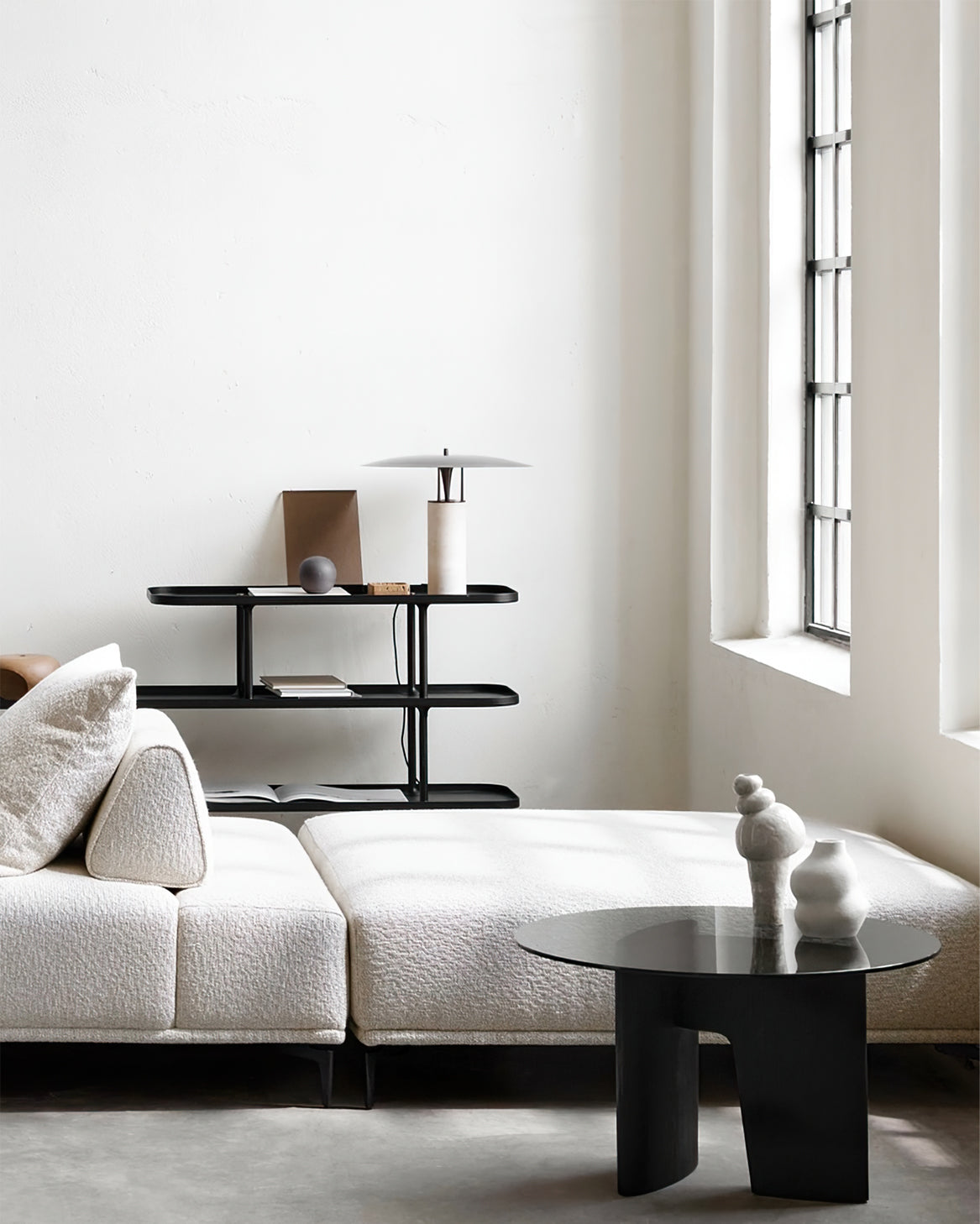 Minimalist Yellow Travertine Table Lamp
