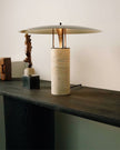 Minimalist Yellow Travertine Table Lamp