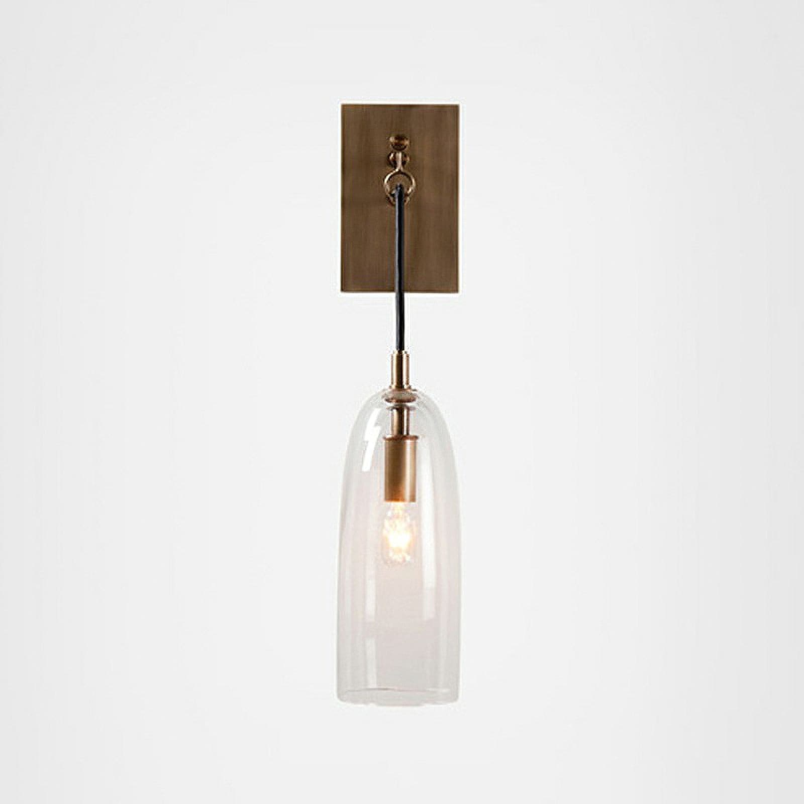 Scandinavian Brass Glass Wall Sconce