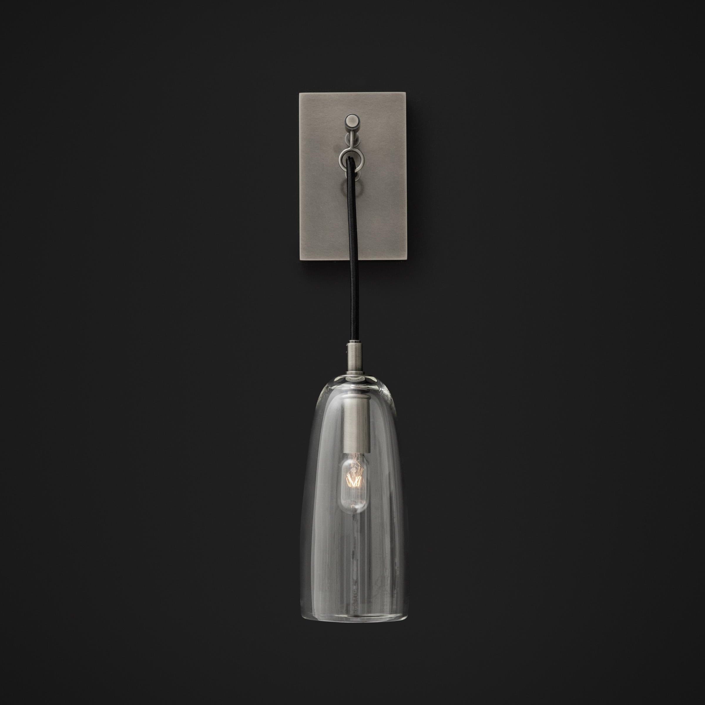 Scandinavian Brass Glass Wall Sconce