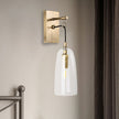 Scandinavian Brass Glass Wall Sconce