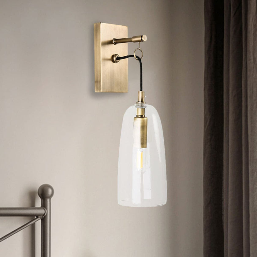 Scandinavian Brass Glass Wall Sconce