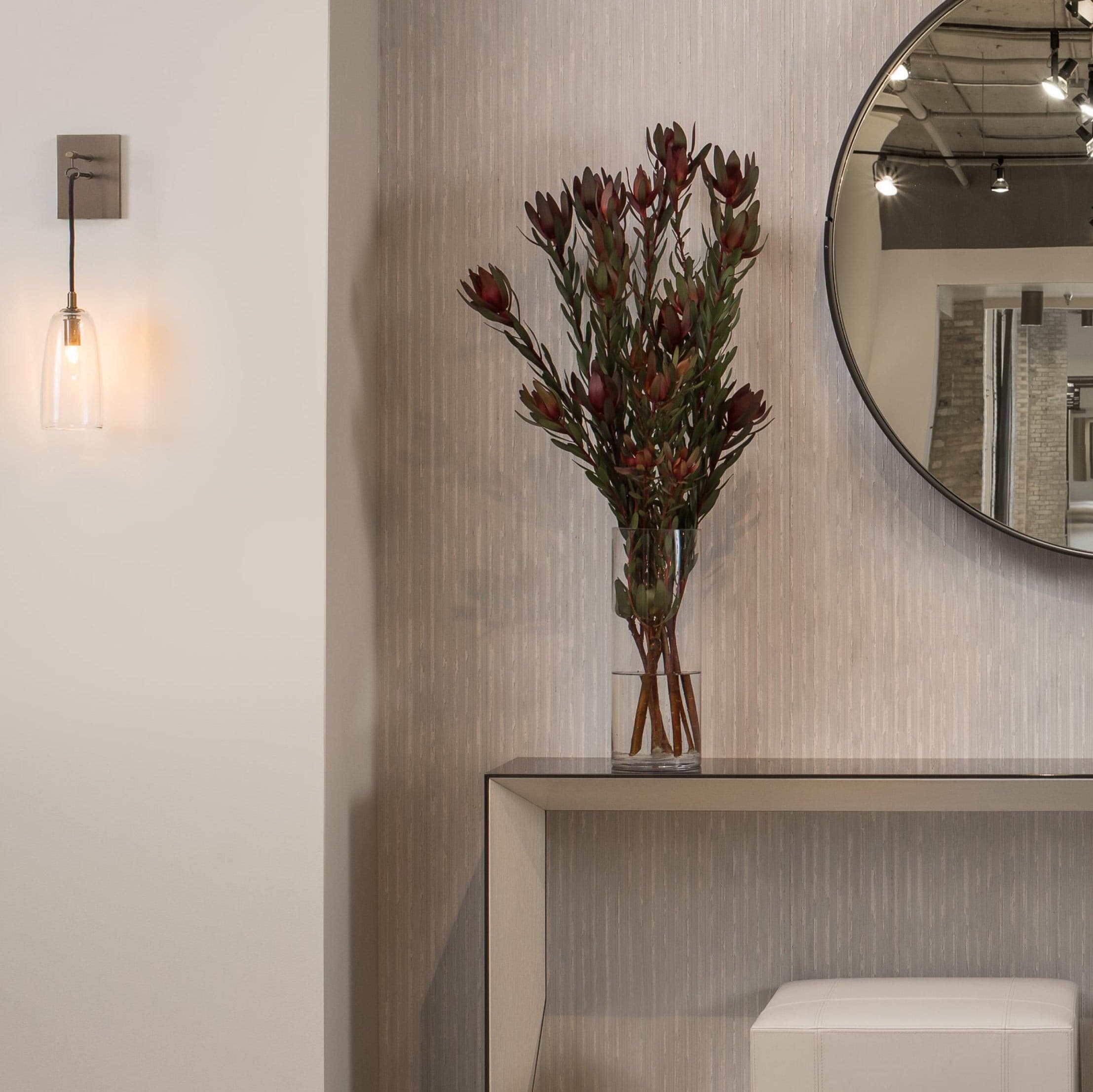 Scandinavian Brass Glass Wall Sconce