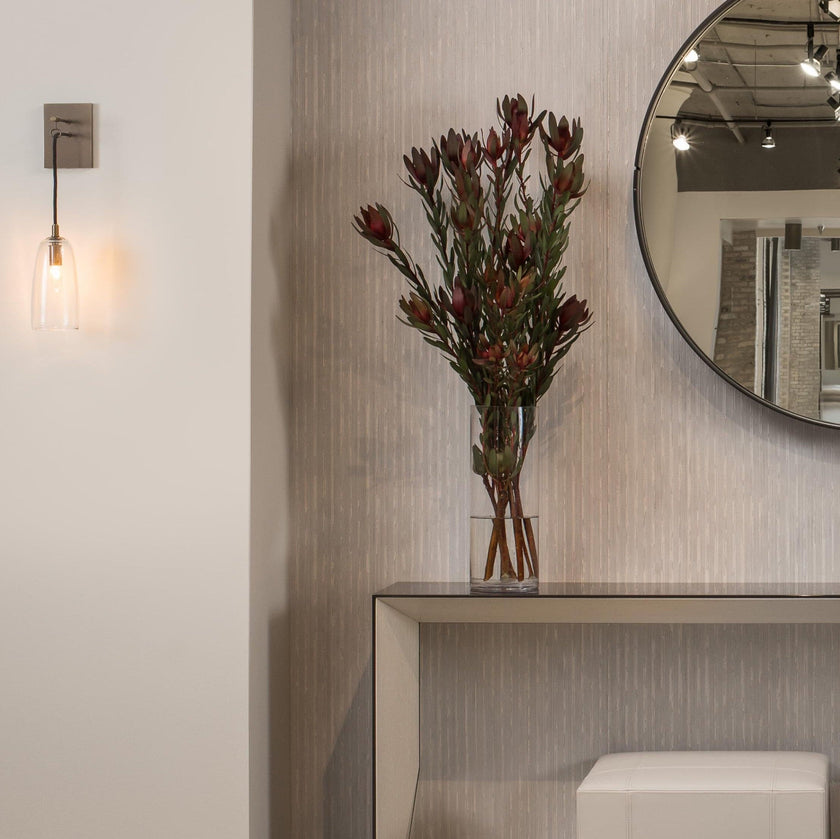 Scandinavian Brass Glass Wall Sconce