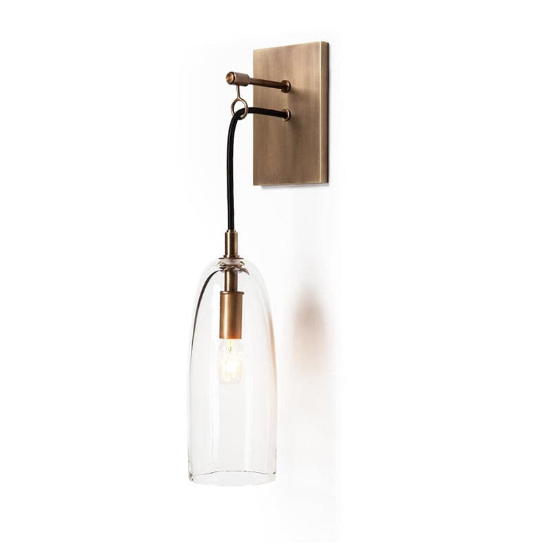 Scandinavian Brass Glass Wall Sconce