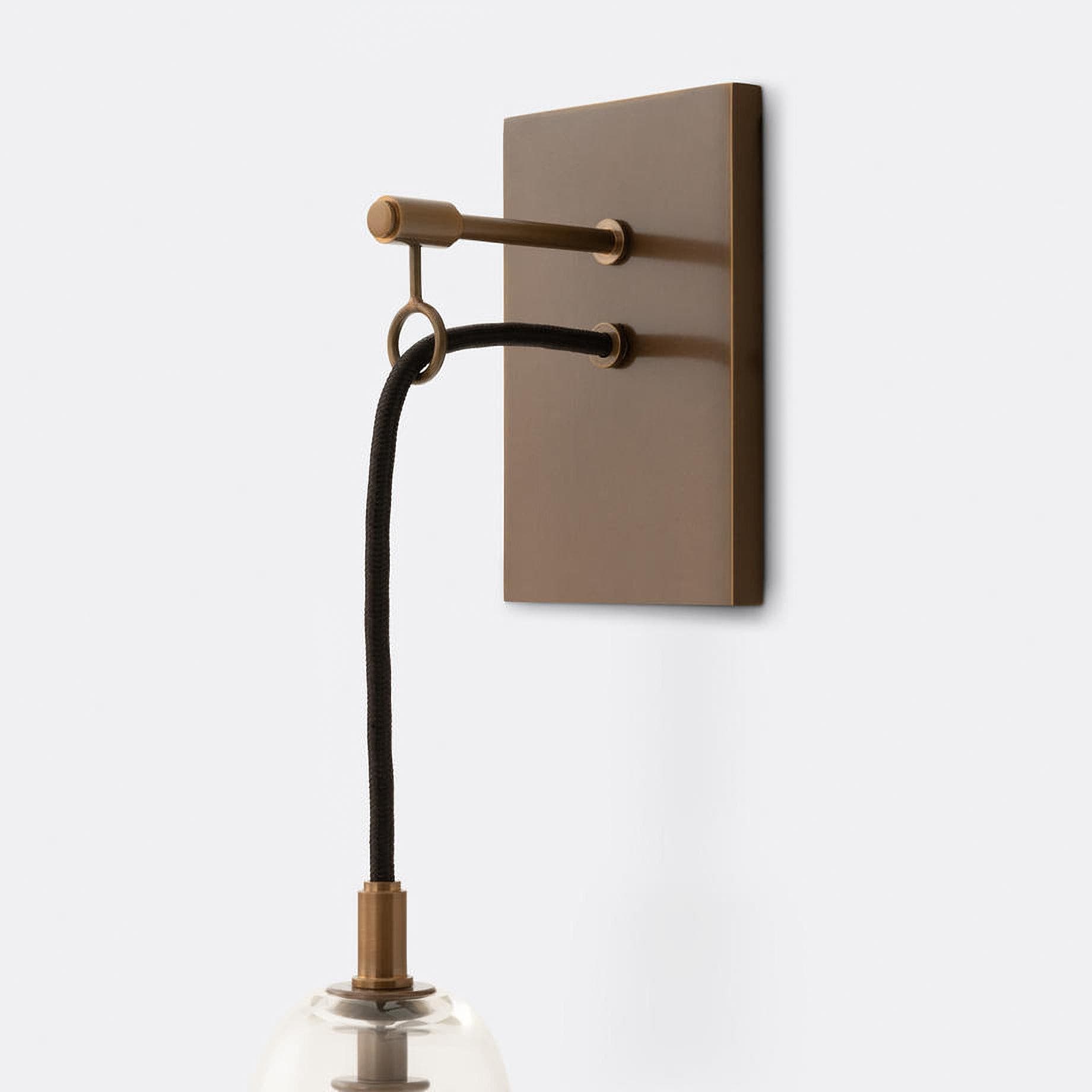 Scandinavian Brass Glass Wall Sconce