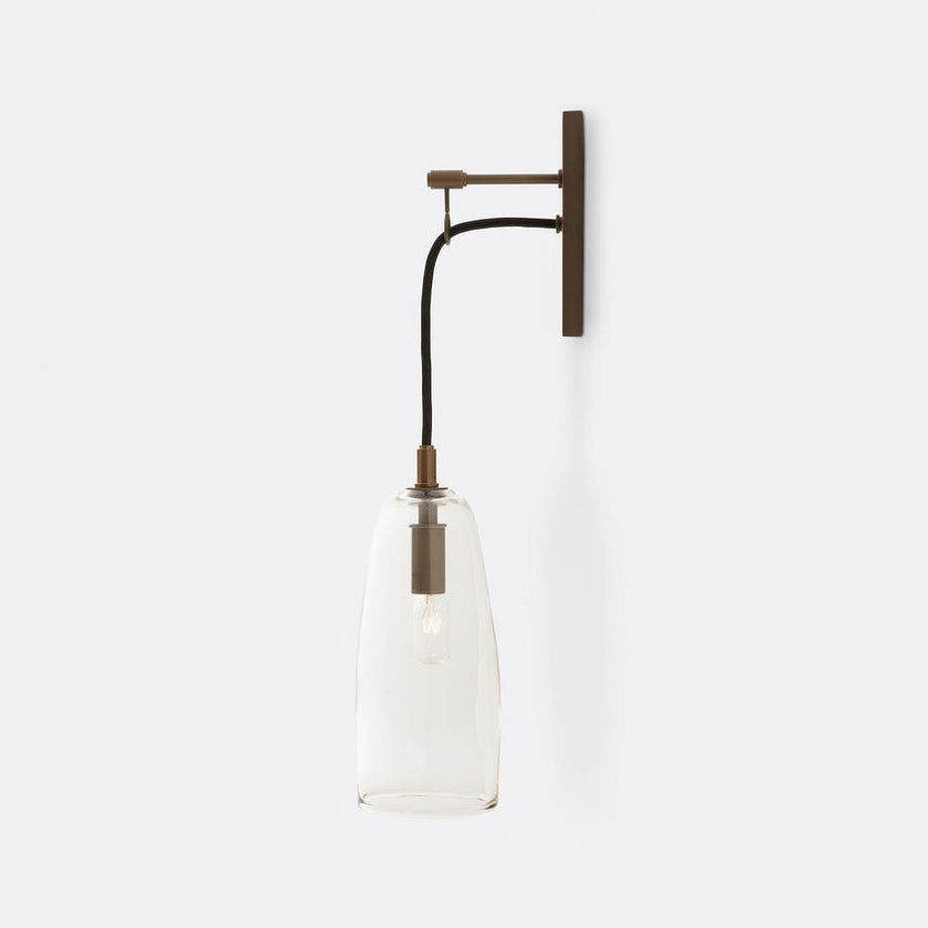 Scandinavian Brass Glass Wall Sconce