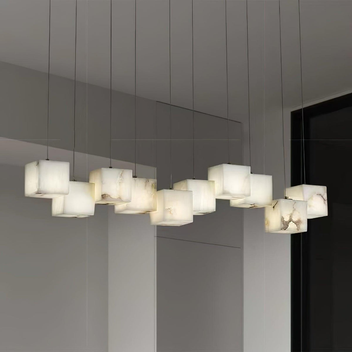 Alabaster Linear Bar Chandelier