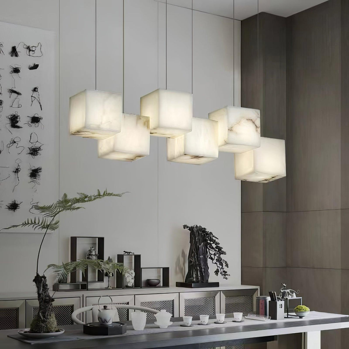 Alabaster Linear Bar Chandelier