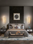 Alabaster Rounded Brass Wall Sconce