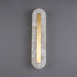 Alabaster Rounded Brass Wall Sconce