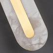 Alabaster Rounded Brass Wall Sconce