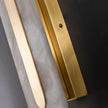 Alabaster Rounded Brass Wall Sconce