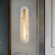 Alabaster Rounded Brass Wall Sconce