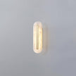 Alabaster Rounded Brass Wall Sconce