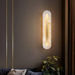 Alabaster Rounded Brass Wall Sconce