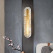 Alabaster Rounded Brass Wall Sconce