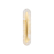 Alabaster Rounded Brass Wall Sconce
