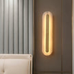 Alabaster Rounded Brass Wall Sconce