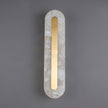 Alabaster Rounded Brass Wall Sconce