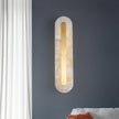 Alabaster Rounded Brass Wall Sconce