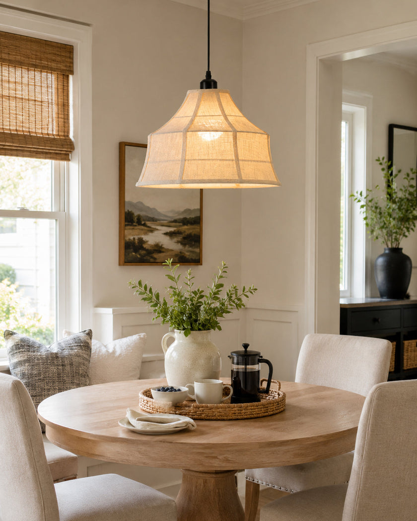 Calvrane Linen Bell Pendant Light