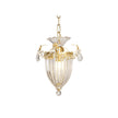 Art Deco Brass Crystal Pendant Lamp