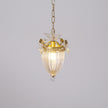 Art Deco Brass Crystal Pendant Lamp