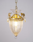 Art Deco Brass Crystal Pendant Lamp