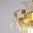 Art Deco Brass Crystal Pendant Lamp