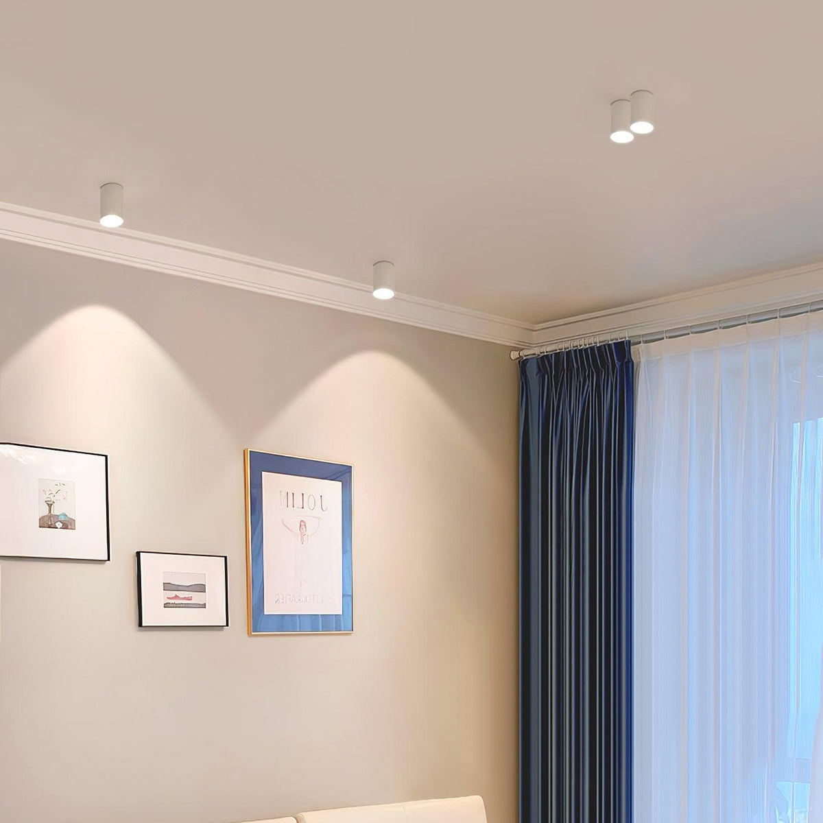 Aluminum Ridged Rim Puck Ceiling Light