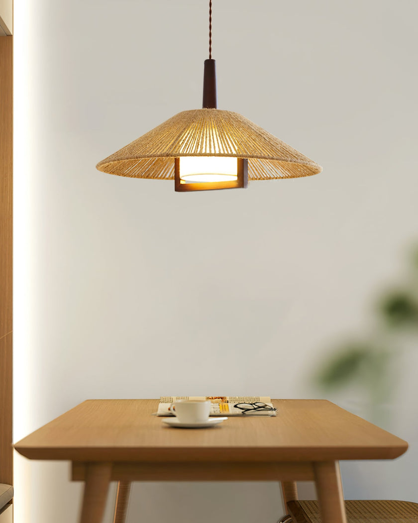 Calvrane Hemp Rope Dome Pendant Light