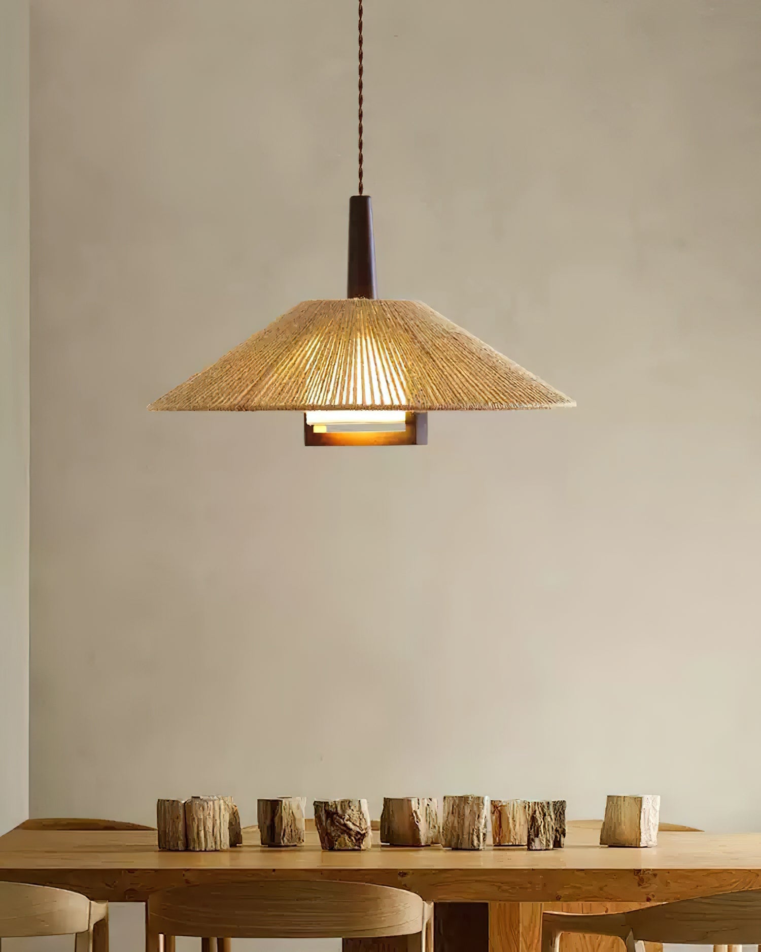 Calvrane Hemp Rope Dome Pendant Light