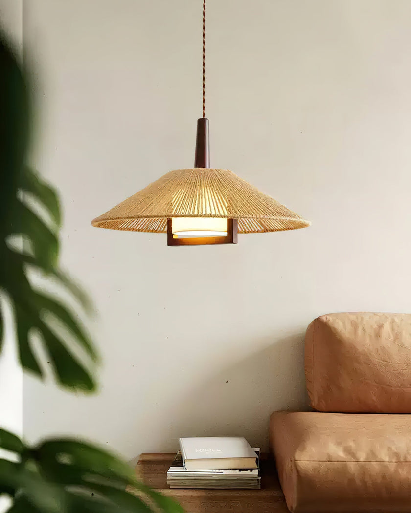 Calvrane Hemp Rope Dome Pendant Light
