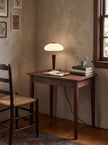Calvrane Walnut Wood and Glass Table Lamp