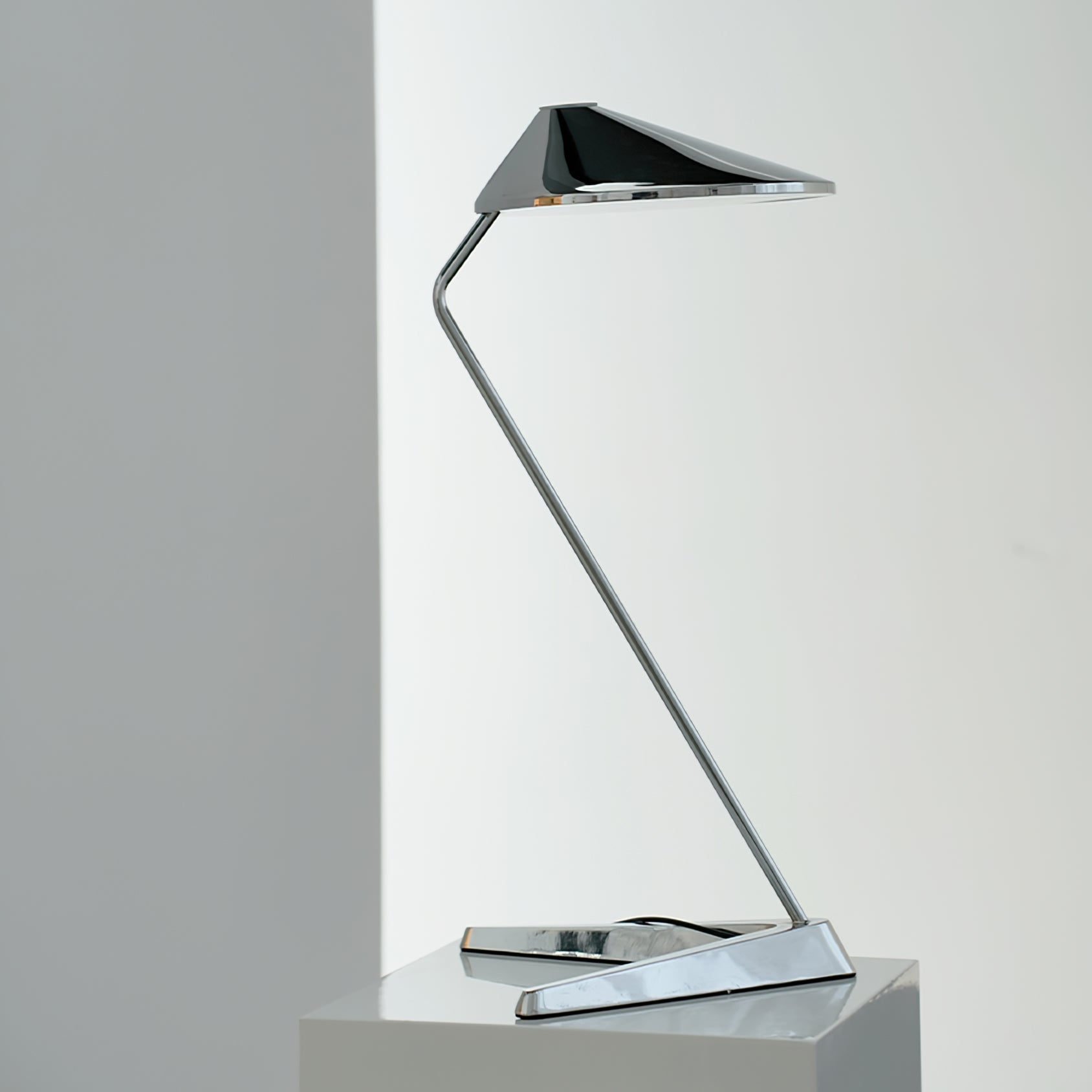 Calvrane Chrome Cone Table Lamp