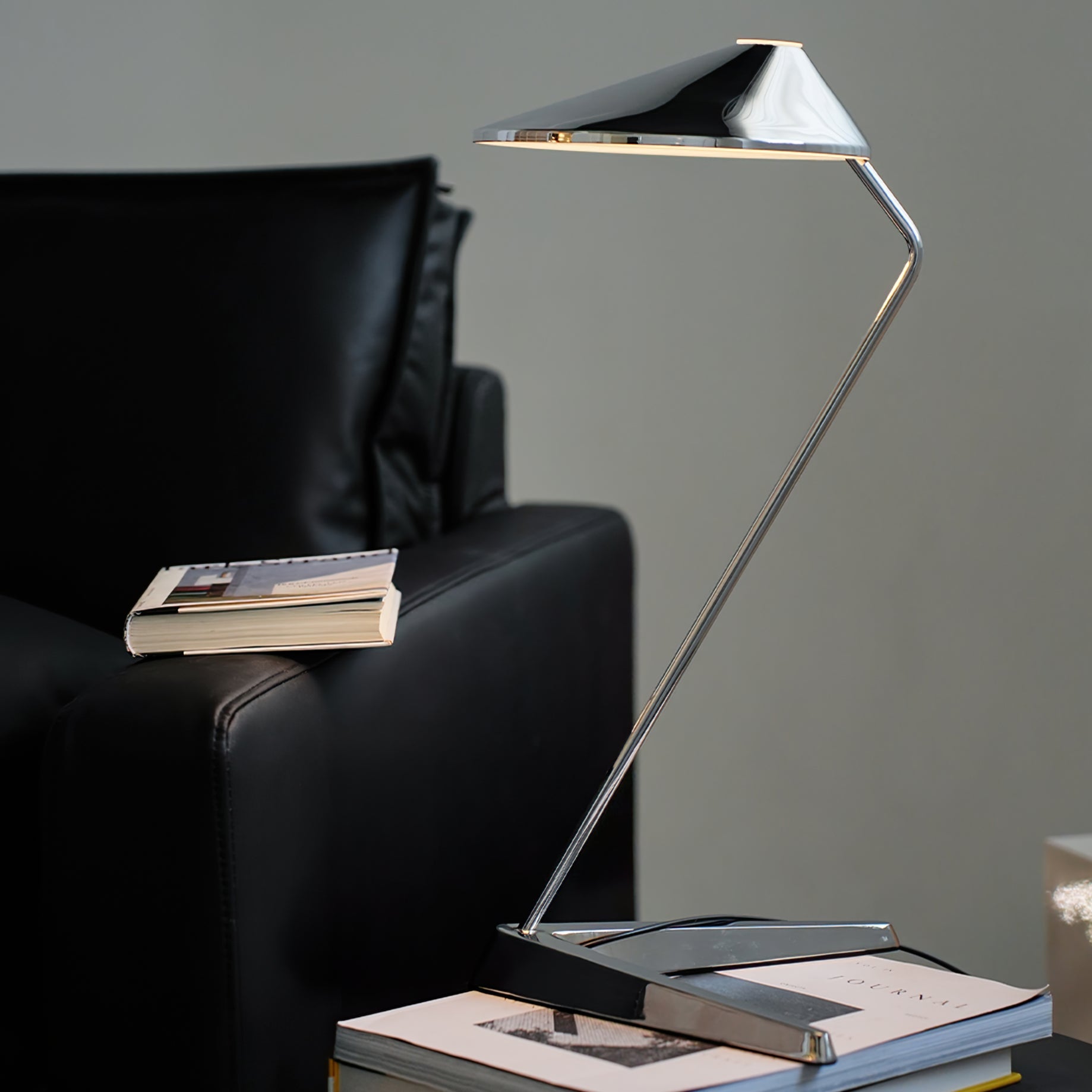 Calvrane Chrome Cone Table Lamp