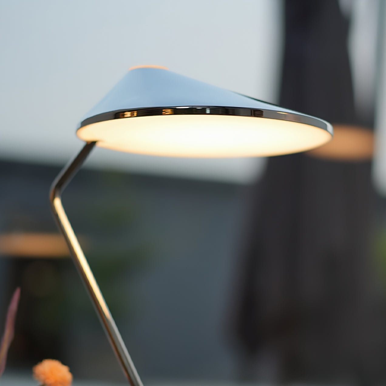 Calvrane Chrome Cone Table Lamp