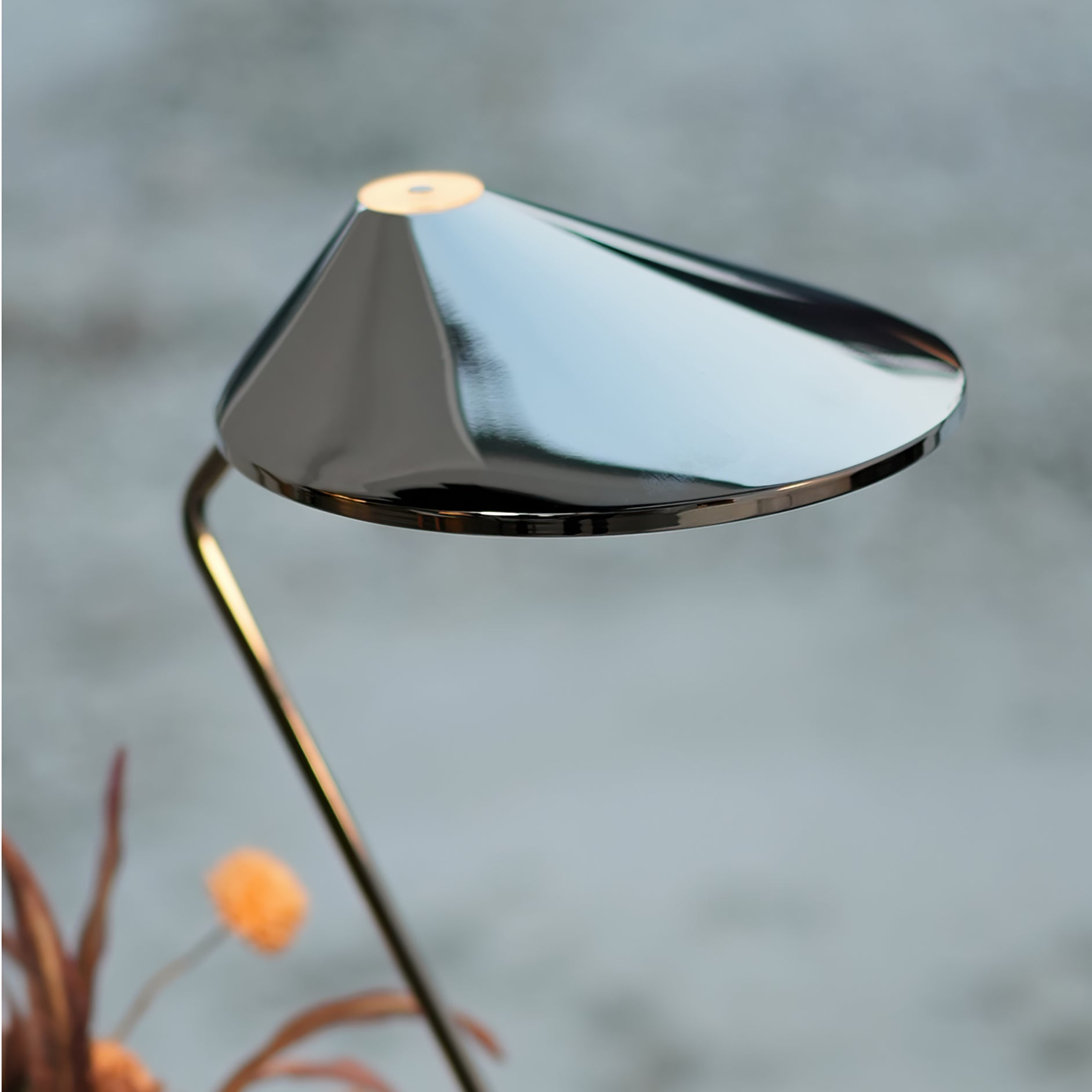 Calvrane Chrome Cone Table Lamp