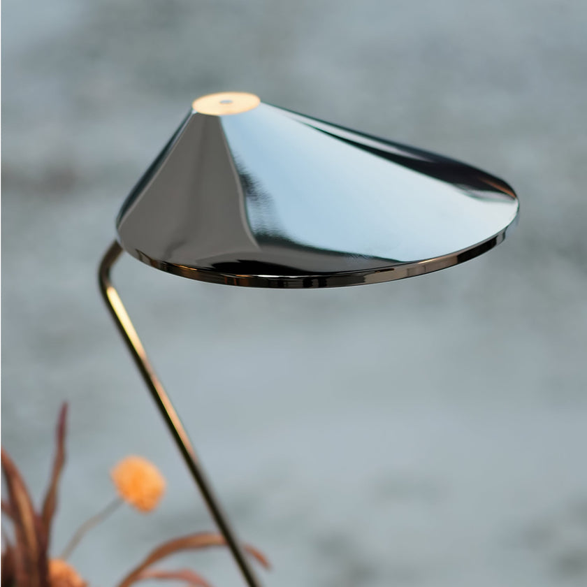 Calvrane Chrome Cone Table Lamp