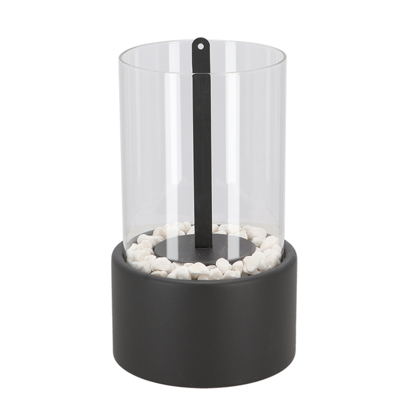 Modern Glass Cylinder Ethanol Oil Lamp