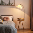 Calvrane Wooden Fabric Shade Floor Lamp