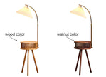 Calvrane Wooden Fabric Shade Floor Lamp