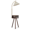 Calvrane Wooden Fabric Shade Floor Lamp
