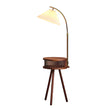 Calvrane Wooden Fabric Shade Floor Lamp