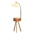 Calvrane Wooden Fabric Shade Floor Lamp