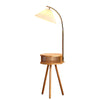 Calvrane Wooden Fabric Shade Floor Lamp