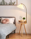 Calvrane Wooden Fabric Shade Floor Lamp