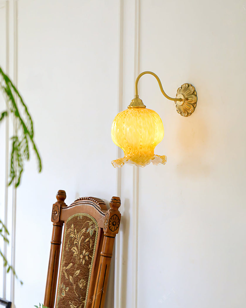 Calvrane Ribbed Glass Wall Sconce